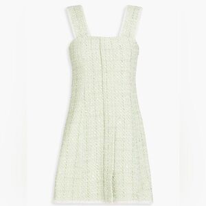 Maje Metallic bouclé-tweed mini dress size 38